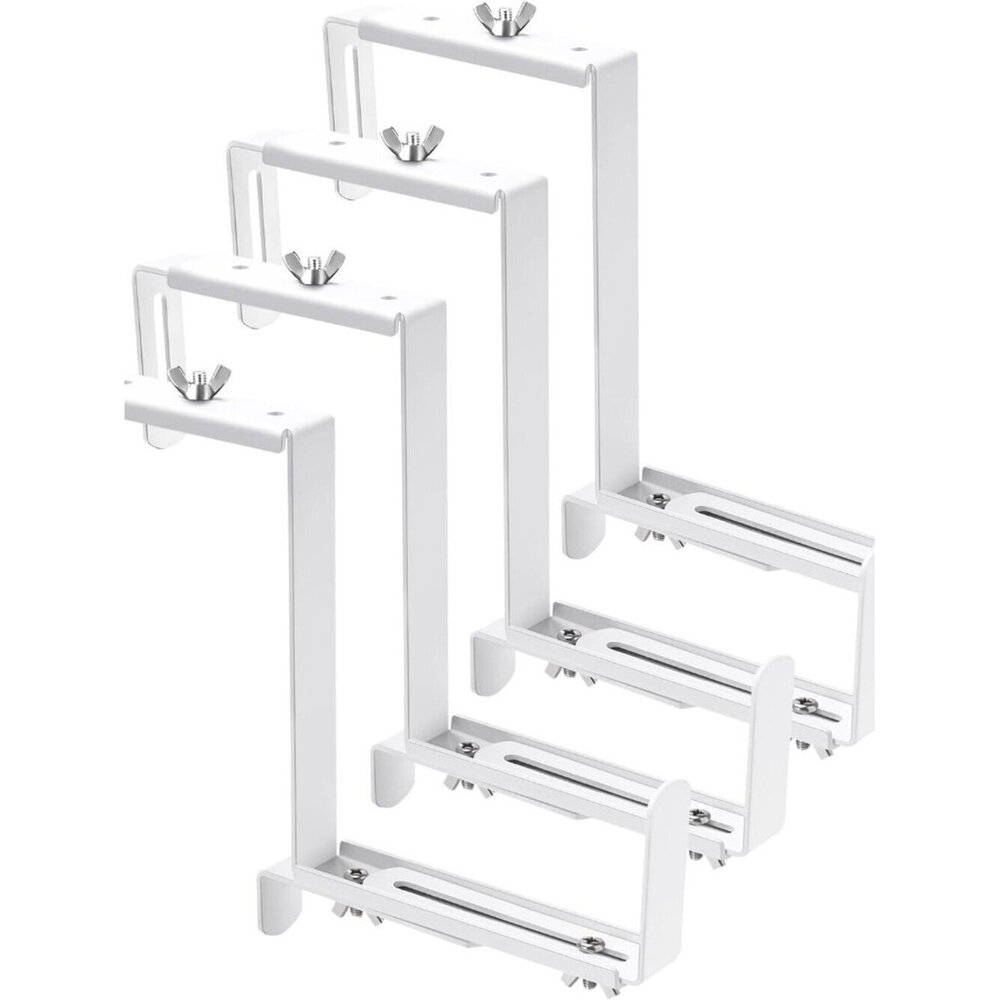 Adjustable Planter Box Bracket, Flower Box Holder Brackets for Deck Railing